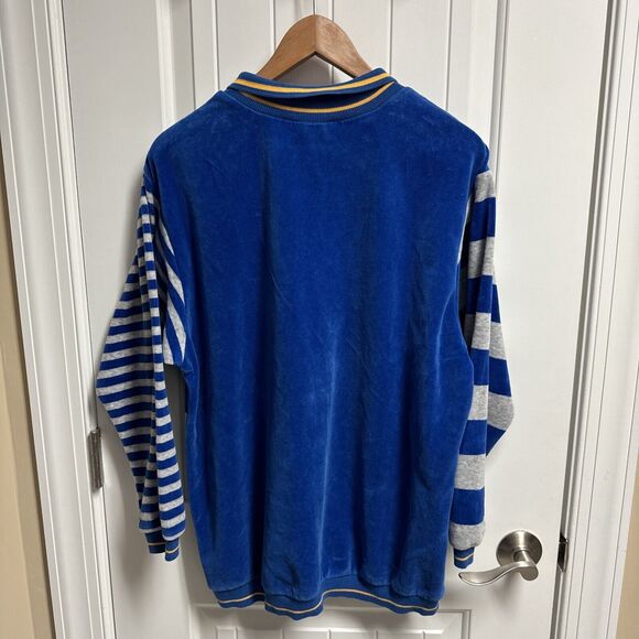 Vtg Jantzen Men’s Sweater Large Collared 1/4 Button Striped Long Sleeve Pullover - Picture 3 of 3